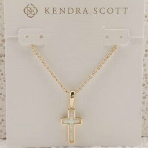Kendra Scott Elisa Gold Dichroic Glass Pendant Necklace